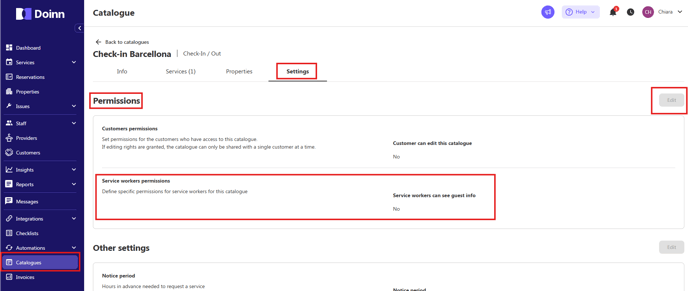 Can I select if I want the services workers to see the guest info or not - ps1